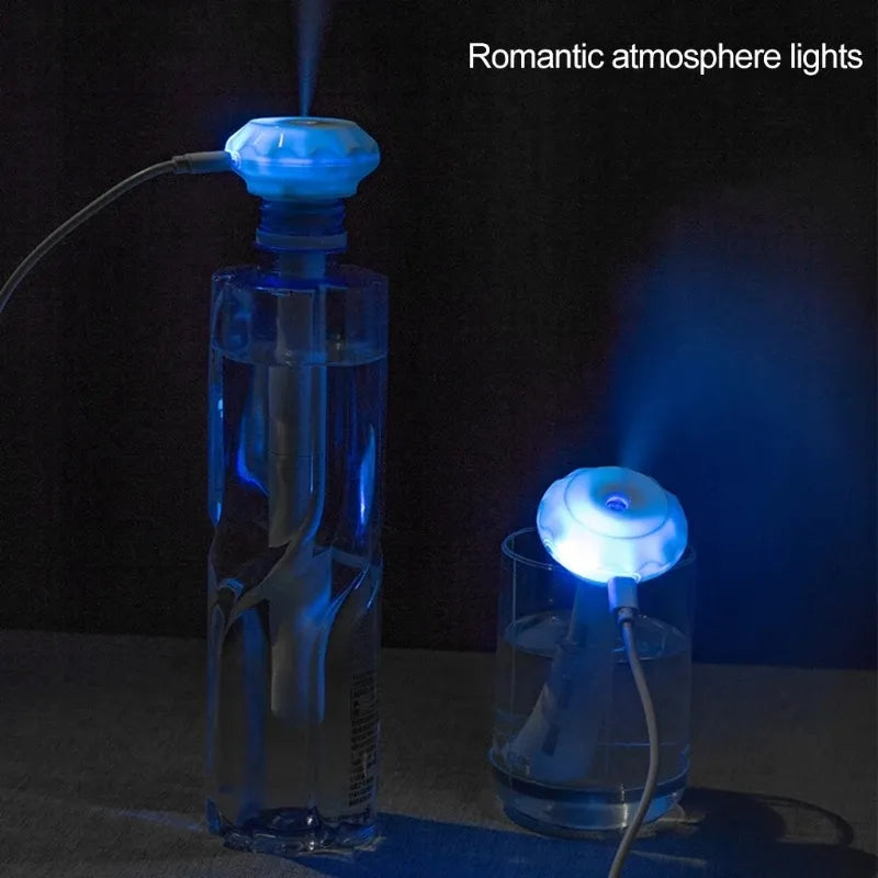 USB Mini Ultrasonic Air Humidifier LED Lamp USB Essential Oil Diffuser Car Purifier Aroma Anion Mist Maker With Romantic Light