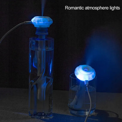 USB Mini Ultrasonic Air Humidifier LED Lamp USB Essential Oil Diffuser Car Purifier Aroma Anion Mist Maker With Romantic Light