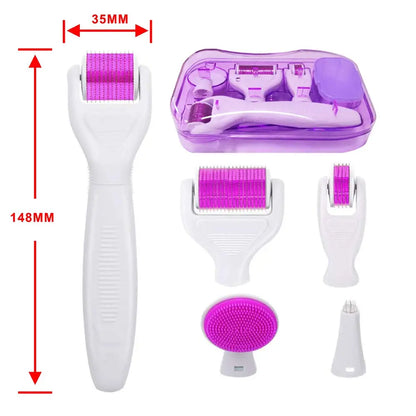 6-in-1 Titanium Derma Roller Kit For Face And Body