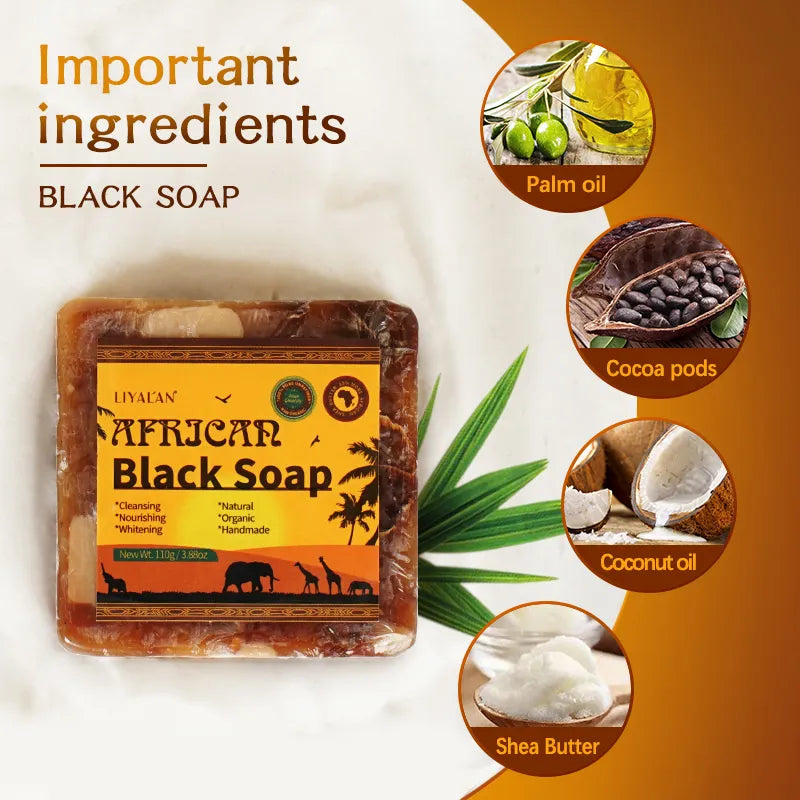 2pcs African Black Soap