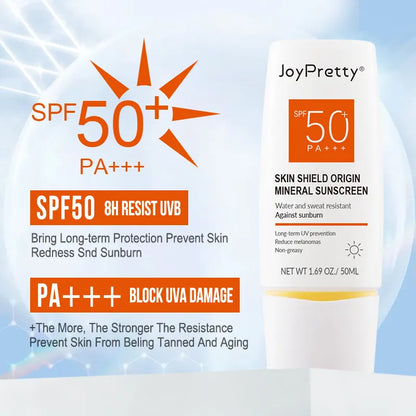 JoyPretty 6 Pcs Vitamin C Skincare Set Face Whitening Cleanser Toner Serum Cream Eye Dark Circle Care SPF 50 Sunscreen Skin Care
