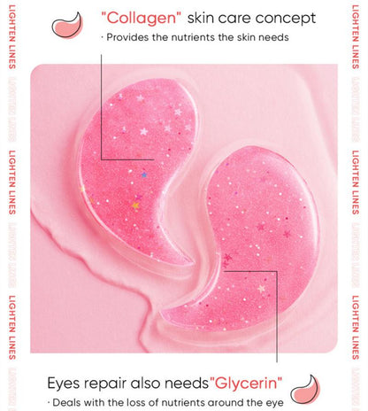 Rose Deep Moisturizing Eye Patches Reduce Wrinkles Puffiness Bright Eye Skincare Eye Mask Eye Patch Beauty Skin Care Products