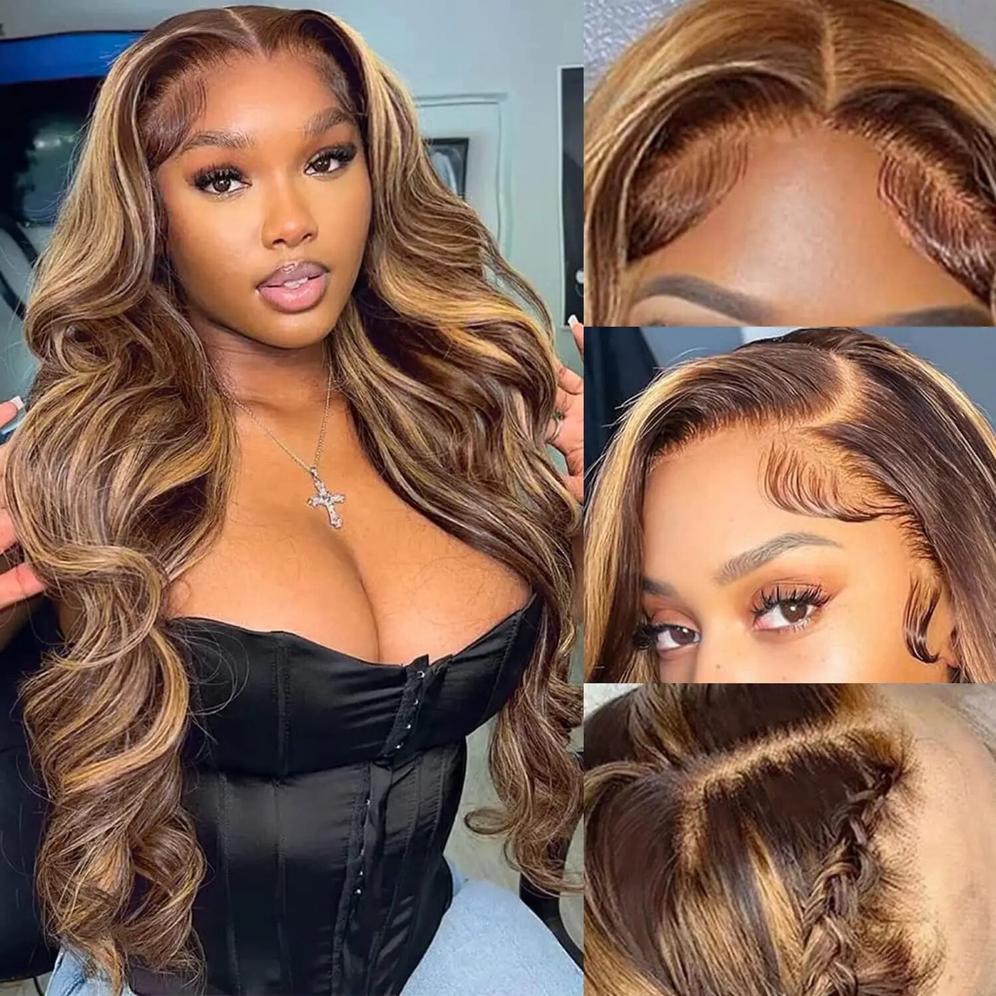HD Transparent Lace Front Wig With Closure And Deep Part