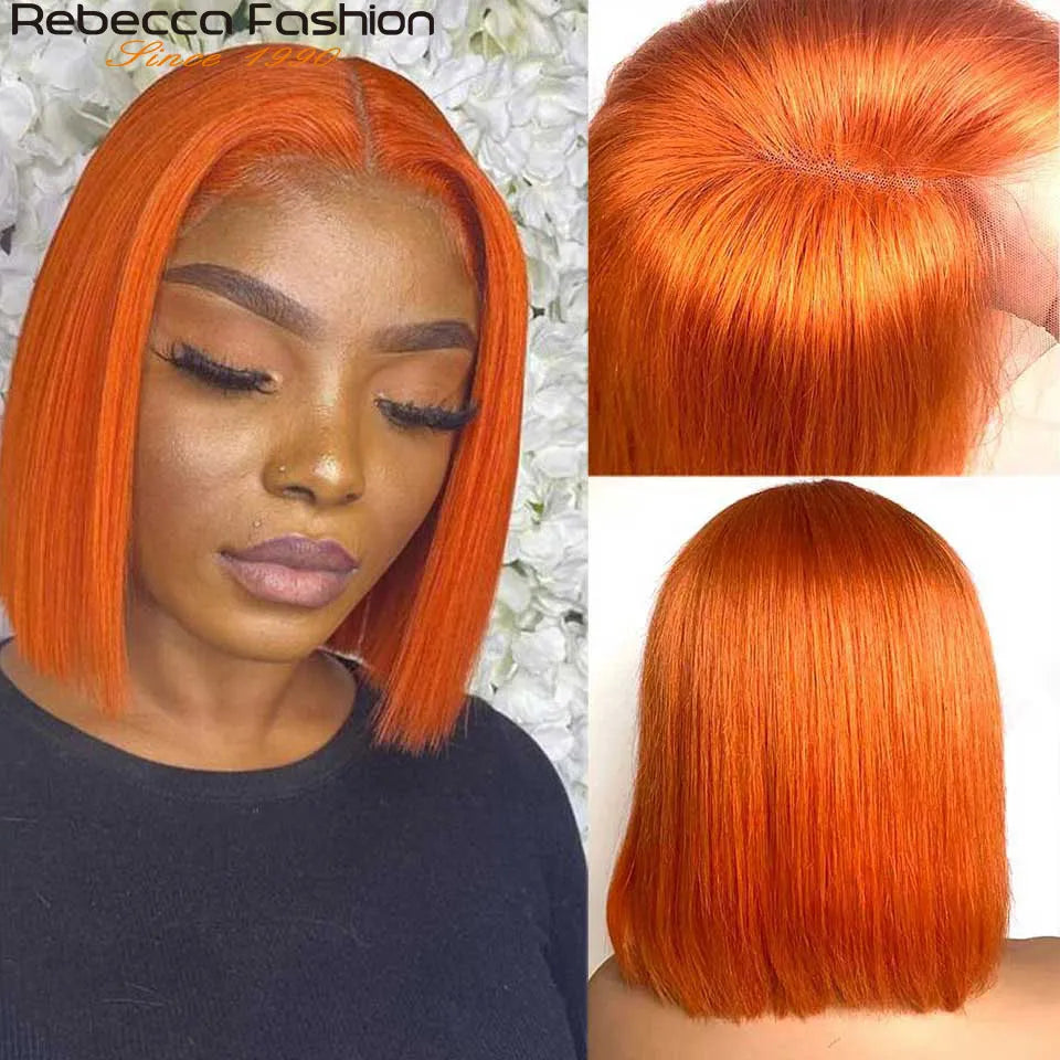 Ginger/Blonde/Pink/Orange Short Bob Lace Front Wigs